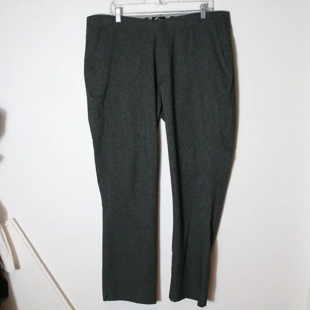 Zyia Active Mens Gray Performance Pants Size XL Stretch Work Chino Straight leg